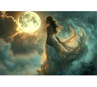 Puzzle 1000 Piezas Luna Puzzle Hada Rompecabezas Adultos, Rompecabezas Pieza de Madera Juguetes Jigsaw Arte, Jigsaw Educa para Adultos y Niños a Partir de 14 Años G-6