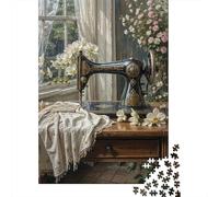 Puzzle 1000 Piezas Máquina de Coser Vintage Rompecabezas 38x26cm/1000pcs Regalos para Adultos Y Niños Cartón 100% Reciclado Juegos Únicos De Desafío
