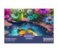 Puzzle 1000 Piezas Mariposa y Oruga Papel Reciclado - Metamorfosis Oruga Mariposa Juego Extremadamente difícil 38x26cm