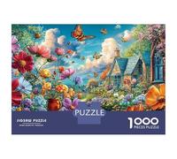 Puzzle 1000 Piezas Mariposas Coloridas en un Jardín Espléndido Rompecabezas 70x50cm/1000pcs Regalos para Adultos Y Niños Cartón 100% Reciclado Creative Intelectual Desafío