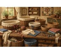 Puzzle 1000 Piezas Mesa Forro Cestas Madera