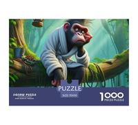 Puzzle 1000 Piezas Mono Muy Difícil Adultos - Arte Caballero Mono Jungla Juego Educativo Antiestrés Regalos 70x50cm