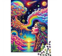 Puzzle 1000 Piezas Mujer psicodélica sueño Rompecabezas 38x26cm/1000pcs Regalos para Adultos Y Niños DIY Descompresión