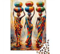 Puzzle 1000 Piezas Mujeres africanas Que Llevan Rompecabezas 52x38cm/1000pcs Regalos para Adultos Y Niños Cartón 100% Reciclado Descompresión