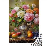 Puzzle 1000 Piezas Natura morta Floreale Rompecabezas 70x50cm/1000pcs Regalos para Adultos Y Niños Cartón 100% Reciclado Juegos Únicos De Desafío