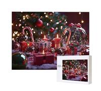 Puzzle 1000 Piezas, Navidad Puzzle para Adultos, Juego de Habilidad para Toda la Familia, Se Entrelazan Perfectamente Letras en la Parte Posterior, Rompecabezas DIY, Pasatiempo Creativo W-600