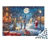 Puzzle 1000 Piezas Navidad Village Night Rompecabezas 70x50cm/1000pcs Regalos para Adultos Y Niños Cartón 100% Reciclado Juegos Únicos De Desafío
