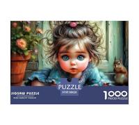 Puzzle 1000 Piezas Niña Curiosa con Insecto para Adultos y Niños | Detallado - Gemelas en el Porche, Decoración 38x26cm