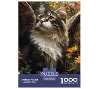Puzzle 1000 Piezas Norwegian Forest Cat Juego Educativo Entretenimento Multicolor Cute Animals Juego Familiar Regalo para Adultos Y Niños 70x50cm/1000pcs