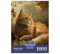 Puzzle 1000 Piezas Norwegian Forest Cat Juego Educativo Pasatiempo Creativo Cute Animals Regalo Creativo para La Relajación para Adultos Y Niños Mayores 70x50cm/1000pcs