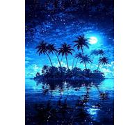 Puzzle 1000 Piezas Océano Isla Luna, Puzzles Imposible, Desafiante Acertijo, Juegos de Rompecabezas para Toda la Familia, Puzzle Adultos 1000 Piezas 75 x 50 cm