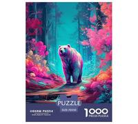 Puzzle 1000 Piezas Oil Painting Bear Juego Educativo Entretenimento Multicolor Strange Deep Forest Juego Familiar Regalo Clásicos para Adultos Y Niños A Partir De 12 Años 70x50cm/1000pcs