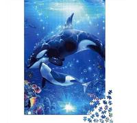 Puzzle 1000 Piezas Orca Ballena bajo el Agua Rompecabezas 38x26cm/1000pcs Regalos para Adultos Y Niños DIY Creative Intelectual Desafío