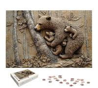 Puzzle 1000 Piezas Oso para Adultos, Puzzle Animal de Madera con Caja Regalo para Adultos, Rompecabezas Desafiante para Toda la Familia, Rompecabezas para Regalo Mujer/Hombre, Home Decoration, -6941