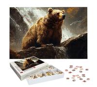 Puzzle 1000 Piezas Oso, Puzzle Retro con Caja para Adultos, 75x50cm, DIY 1000 Piezas Rompecabezas Madera para Adultos, Rompecabezas Desafiante para Decoracion Hogar y Paredes, Regalo Mujer, -7571