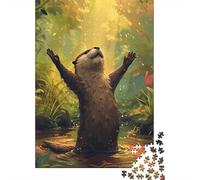 Puzzle 1000 Piezas Otter en el Bosque-Nature Fantasy Art Style Rompecabezas 70x50cm/1000pcs Regalos para Adultos Y Niños DIY Creative Intelectual Desafío