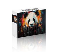 Puzzle 1000 Piezas Panda, Obra de Arte de Juegos de Puzzle Pintada, Juegos Divertidos Dificultad del Desafío Rompecabezas Adultos, Entretenimento Decoración Hogar Regalos Creativos Juguetes 4 Años M-2