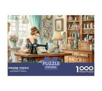 Puzzle 1000 Piezas Papel Reciclado Calle Pueblo, Calle Piedra Pintoresca Árboles, Decoración Pared, Antiestrés, Juego Educativo, 38x26cm