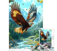 Puzzle 1000 Piezas para Adolescentes águila Calva en Vuelo decoración del hogar Juguetes Regalos de cumpleaños Juegos educativos Mejorar el Amor en Pareja tamaño 50x75cm
