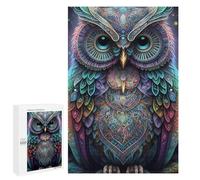 Puzzle 1000 piezas para adolescentes colorido mandala búho estampado rompecabezas para adultos juegos de relajación regalos para mujeres regalos para amigos y familiares 1000 piezas