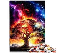 Puzzle 1000 piezas para adultos Árbol de la vida Cósmica Premium 100% Tabla reciclada Puzzle educativo FamilyGame 26 x 38 cm