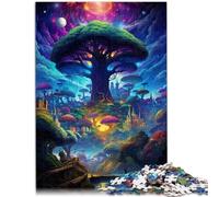 Puzzle 1000 piezas para adultos, árbol del mundo, juegos educativos en casa, juguetes de bricolaje, 10.27 x 14.96", con piezas de formas aleatorias totalmente encajables