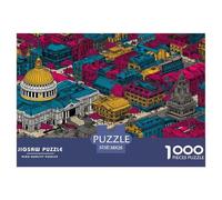 Puzzle 1000 Piezas para Adultos - Arquitectura Urbana, Arte Arquitectura, Rompecabezas Desafiante, para Toda La Familia, 38x26cm/1000pcs