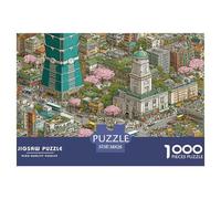 Puzzle 1000 Piezas para Adultos - Arquitectura Urbana, Arte Arquitectura, Rompecabezas Desafiante, Regalo para Hombres Y Mujeres, 38x26cm/1000pcs