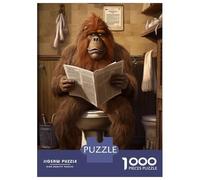 Puzzle 1000 Piezas para Adultos, Bigfoot Toilet Newspaper, Diversión En Familia, Diversión De Invierno, Piezas, 52x38cm/1000pcs