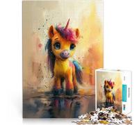 Puzzle 1000 piezas para adultos, bonito bebé Pony para rompecabezas, desafío de inteligencia cerebral, juguetes adictivos, 19,7" x 29,5", para adolescentes a partir de 14 años