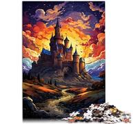 Puzzle 1000 piezas para adultos Castillo de Carcasona Puzzle Imposible Desafío de inteligencia cerebral Juguetes adictivos 14.96" x 20.47" para adolescentes de 14 años y mayores