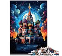 Puzzle 1000 piezas para adultos Catedral de San Basilio Puzzle Juegos educativos 50x70cm Mejorar el amor entre parejas para adolescentes a partir de 14 años