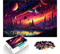 Puzzle 1000 piezas para adultos, Ciudades del Futuro en la Tierra, Juego Estimulante, Juguetes de 19.7" x 29.5" para la decoración del hogar