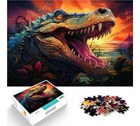 Puzzle 1000 piezas para Adultos Cocodrilo Americano Juguetes de Entretenimiento Familiar 10.27 pulgadas x 14.96 pulgadas Staycation Matar Tiempo