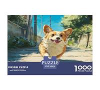 Puzzle 1000 Piezas para Adultos - Corgi galés, Perro de Mascota Lindo, Impresión Alta Definición Multicolor, 38x26cm/1000pcs