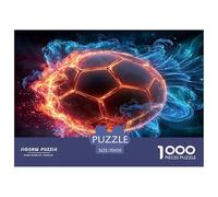 Puzzle 1000 Piezas para Adultos - Diseño de fútbol dinámico, Deportes Pelota, Impresión Alta Definición Multicolor, 70x50cm/1000pcs