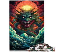 Puzzle 1000 piezas para adultos dragón chino sobre arco iris para rompecabezas 26x38 cm regalo de cumpleaños regalos decoración de pared para 14 años