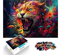 Puzzle 1000 piezas para adultos Fantasía Jungle Leopard Relax Games Brain Intelligence Challenge Adictivo Juguetes 19.7 pulgadas x 29.5 pulgadas para Adolescente Edad 14 Años y Más