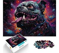 Puzzle 1000 piezas para adultos juego de bulldog feroz colorido juguetes 50x70cm juego educativo para cumpleaños Navidad