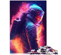 Puzzle 1000 piezas para adultos Juego estimulante sobre el tema de los astronautas 50x70cm con póster y hoja de preguntas y respuestas.