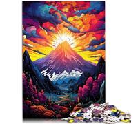 Puzzle 1000 piezas para adultos juego familiar en una extraña erupción volcánica 38x52cm Regalo de cumpleaños y regalo único para los 14 años y más