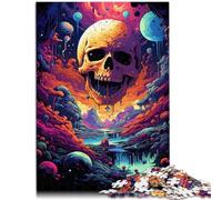 Puzzle 1000 piezas para Adultos Juguetes de Entretenimiento Familiar Cabeza de Muerte 26 x 38 cm Colección de Artistas Bellas Artes para Adolescentes de 14 Años y Más