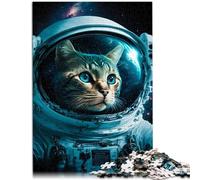 Puzzle 1000 piezas para adultos La odisea espacial de un gato Juguete educativo intelectual descomprimiendo 10.27" x 14.96" con póster y hoja de preguntas