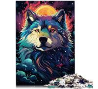 Puzzle 1000 piezas para adultos lobo colorido para divertirse en familia 38x52cm Desafío de inteligencia cerebral Juguetes adictivos para adolescentes a partir de 14 años