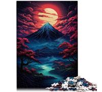 Puzzle 1000 piezas para adultos montaña detrás de los árboles de la noche juego educativo desafío juguete 26x38cm regalo cumpleaños regalos decoración pared