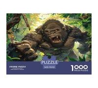Puzzle 1000 Piezas para Adultos - Morir Gorilla, Vida Silvestre artística, Rompecabezas Desafiante, para Niños +14 Años, 70x50cm/1000pcs