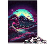 Puzzle 1000 piezas para adultos Ocean Wave Japan Brain Teaser Game 26x38cm Juego educativo para cumpleaños Navidad para adolescentes 14 años y más
