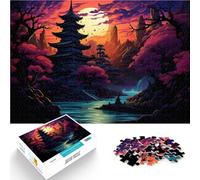 Puzzle 1000 piezas para adultos, pagoda colorida, juegos, juguetes, regalo, 38,7 x 52,1 cm. Rompecabezas Diversión para Adolescentes, a partir de 14 Años.