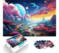 Puzzle 1000 piezas para adultos Paisaje extraño y colorido Juego de reflexión 26x38cm Colección Artistas Bellas Artes para Adolescentes 14 Años y Más