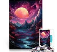 Puzzle 1000 piezas para adultos paisajes con luna llena juegos educativos decoración del hogar rompecabezas 38x52 cm regalos de cumpleaños